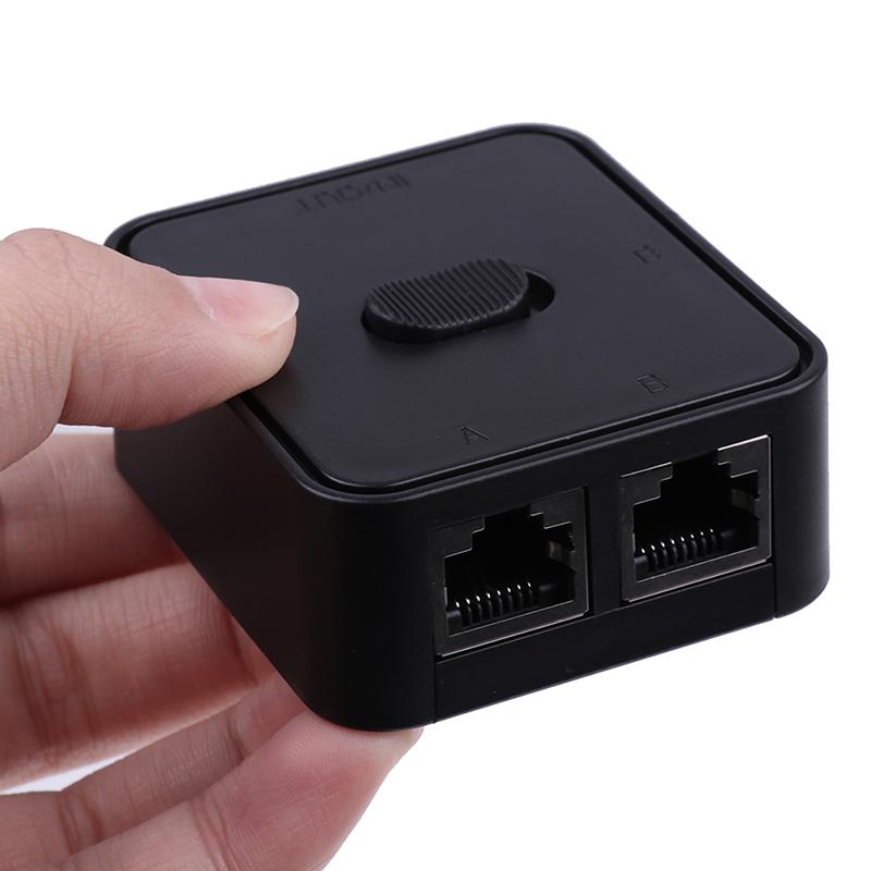 Rj45 Lan Cat6 Netzwerkschalter-Wahlschalter 1000Mbps 2 Eingang 1 Ausgang/1 Eingang 2 Ausgänge Intern Extern Netzwerkumschalter Splitter