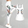 Schmetterlings-Print Yoga-Outfit für Damen Mode Trainings-Leggings Fitness Sport Lässiges Yoga-Set Sportanzug