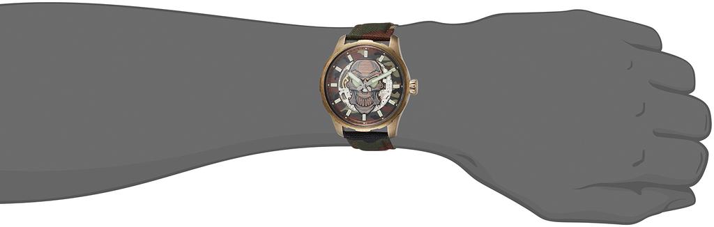 [Alcaftura] Skull Skeleton Watch 8618SSV-BR Men's Multicolor