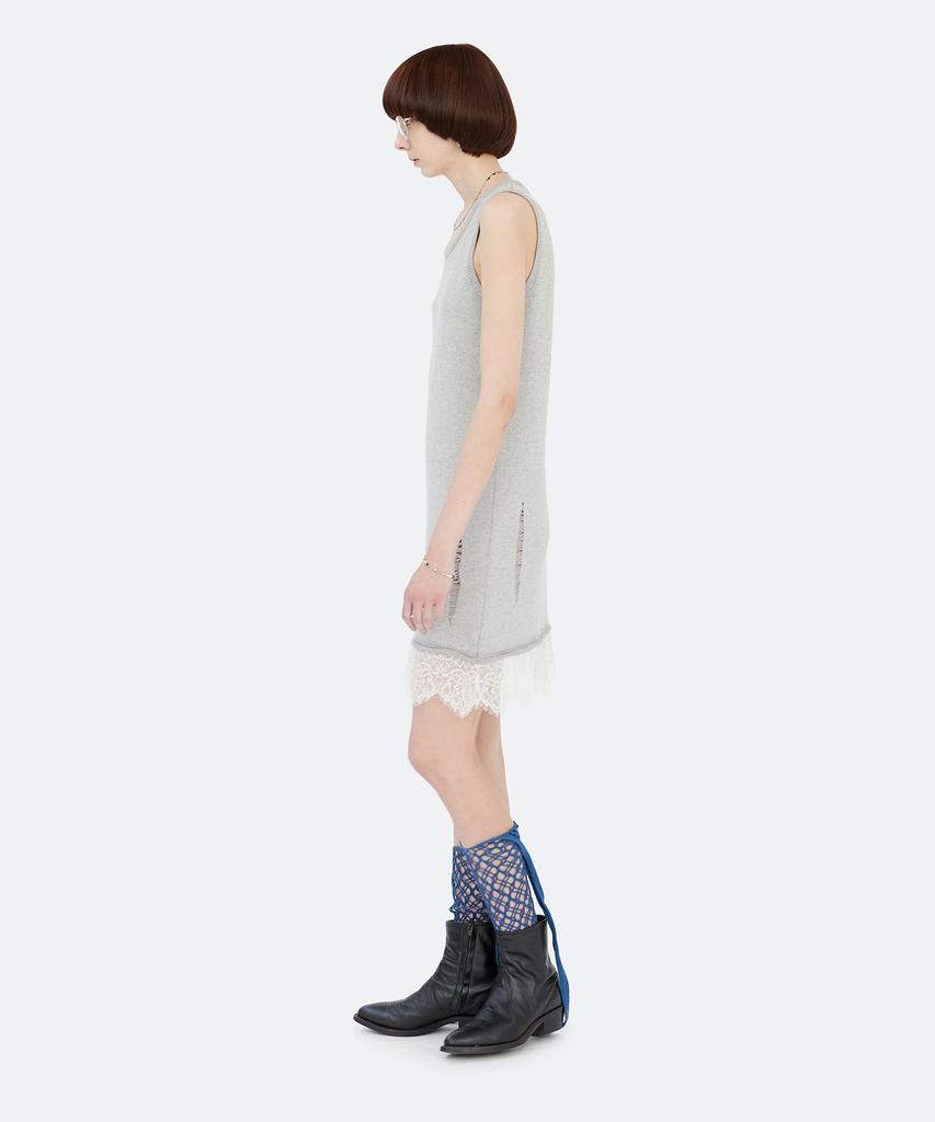 GYEONG Metallic Knit Dress_Silver Gray