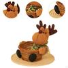 Christmas Basket Candies Cookies Holder Food Bread Portable Party Decor Snack Tray Table