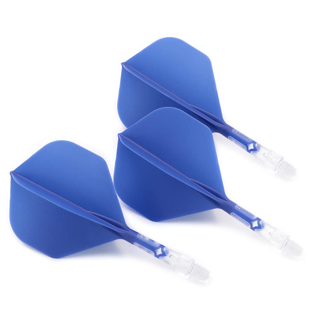 Cuesoul ROST T19 Shaft Integrated Big Standard Dark Blue Clear Small Size Two-Tone Dual-Material Flights, Shape, 3-Club Set, Flights, Shafts,