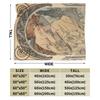 Language of Flowers Alphonse Mucha Plush Blanket Students Flannel Throw Blanket For Outdoor Soft Custom DIY Quality Bedspread