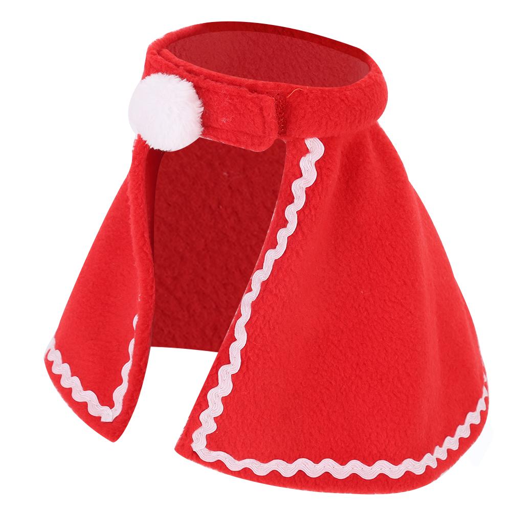 Pet Dog Cat Red Mantle Soft Costume Christmas Clothes for Rabbit Guinea Pig