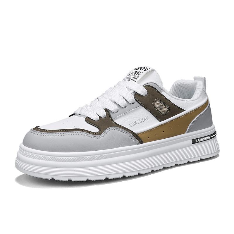 Thick-soled heightening shoes men's shoes spring and autumn new trendy students flat bottom low-top sports and leisure board shoes men's trendy shoes