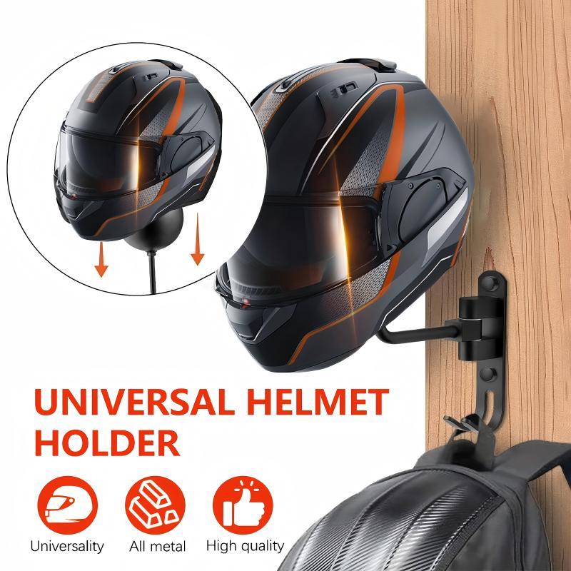 Motorcycle Helmet Rack Wall Mount Metal Hat Bike Helmet Holder Double Hook  Display Helmet Hanger Stand Motorcycle Accessories