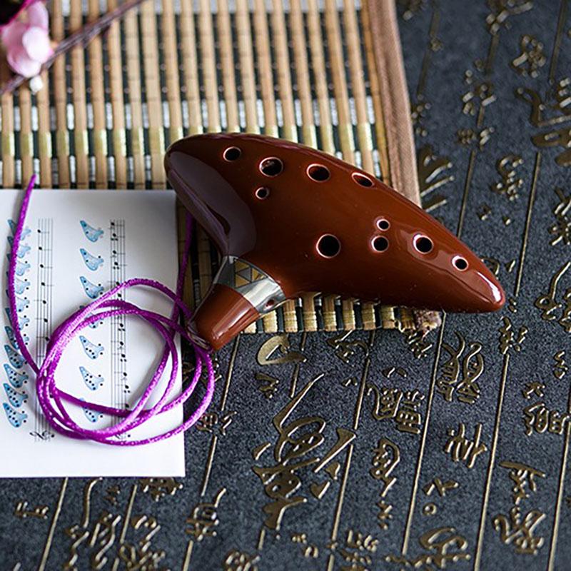 Ceramic Ocarinas 12 Holes Ocarinas Legend Ocarina of Time Professional Musical Instruments Offers Accessories Gifts
