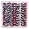 20 Pairs Of Colored False Eyelashes ,Magnifying The Eyes ,Thick And Curly Cross Eyelashes