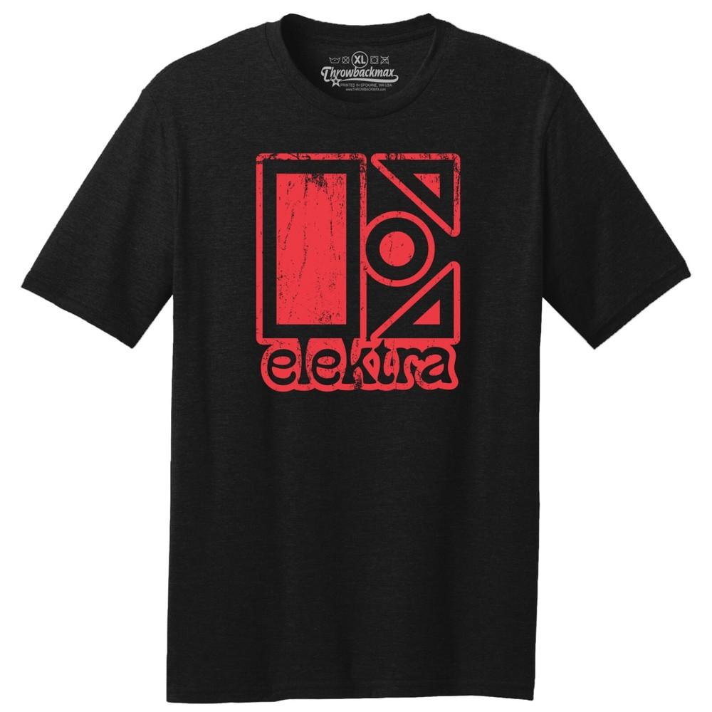 

Throwbackmax Elektra Record Label Classic Cut, Premium Tri-Blend Black T-Shirt Unisex T-Shirt XXL