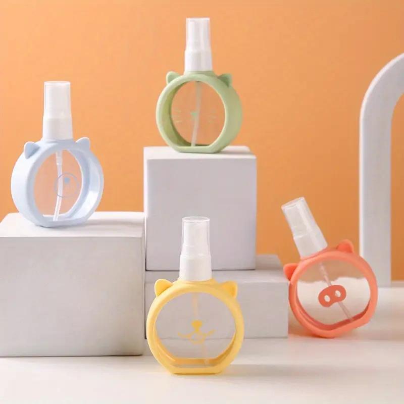 55Ml Cartoon Cat Small Spray Refillable Bottle Disinfection Alcohol Fine Makeup Bottle Cute Silicone Cover Perfume Spray Bottle