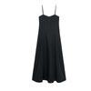 Summer New Product Women's Clothes Cotton A- Line Hem V Neck Sleeveless Poplin Strap Length Dress 2973654