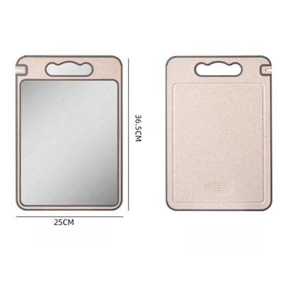 Double-Sided Wheat Straw & Stainless Steel Cutting Board