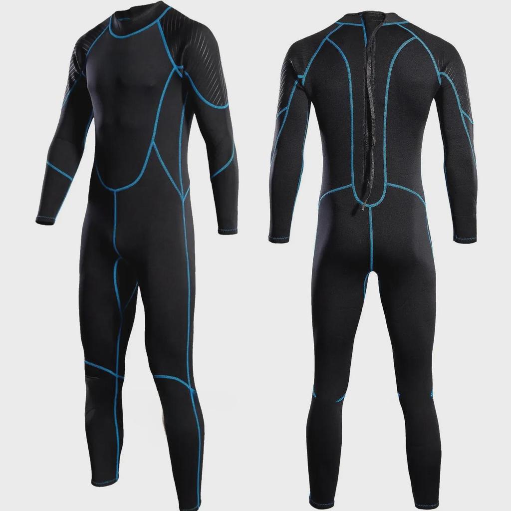 Pánský 2mm neopren: Teplé, jednodílné pro surfování, pádlo, jízdu na motorovém člunu, plavání, zimní šnorchlování - ochrana proti chladu.