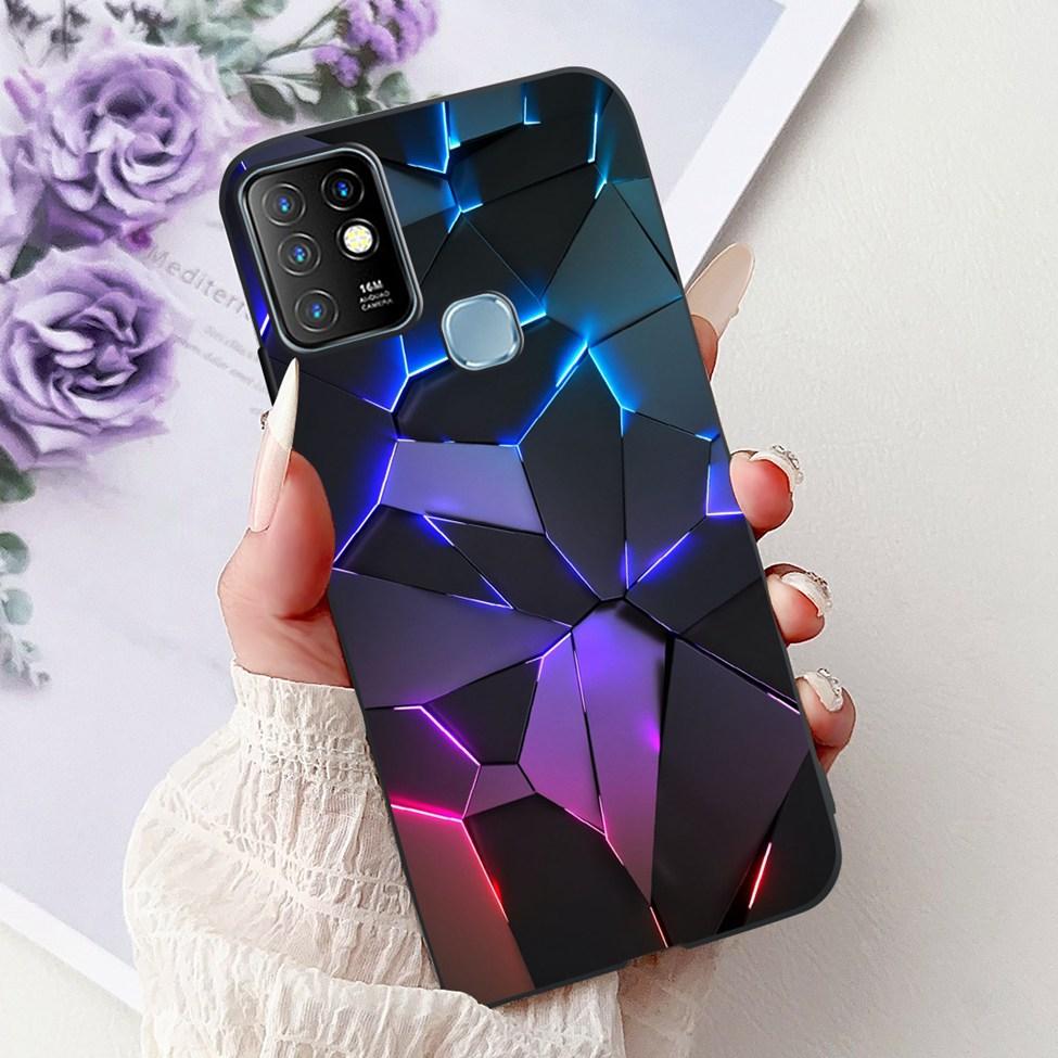 For Infinix Hot 10 Case Silicone Cute Cat Fashion Flowers Luxury Painted Back Cover For Inifnix Hot 10 Phone Case X682B X682C