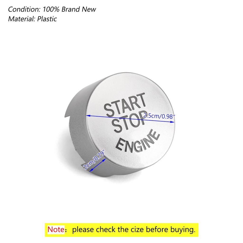 Silver Start Stop Engine Button Switch Cover For BMW F20 F10 F01 F48 F26 F15 F16