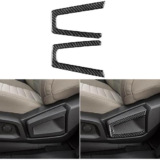 NVCNX Real Premium Carbon Fiber Compatible with Ford Ranger 2019 2020 2021 2022 2023 XLT Lariat XL Car Door Side Window Lift Switch Panel Cover Trim