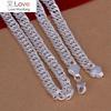 Pure 925 Silver Necklaces For Men 10mm Chain Necklace Collier 20inch Choker Fashion Male Jewelry Accessories Gifts Bijoux
