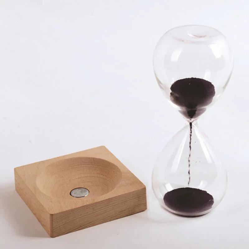 Hand-Blown Hourglass Creative Magnetic Sand Timer Clock, Home Decoration Crafts, Valentine's Day Present