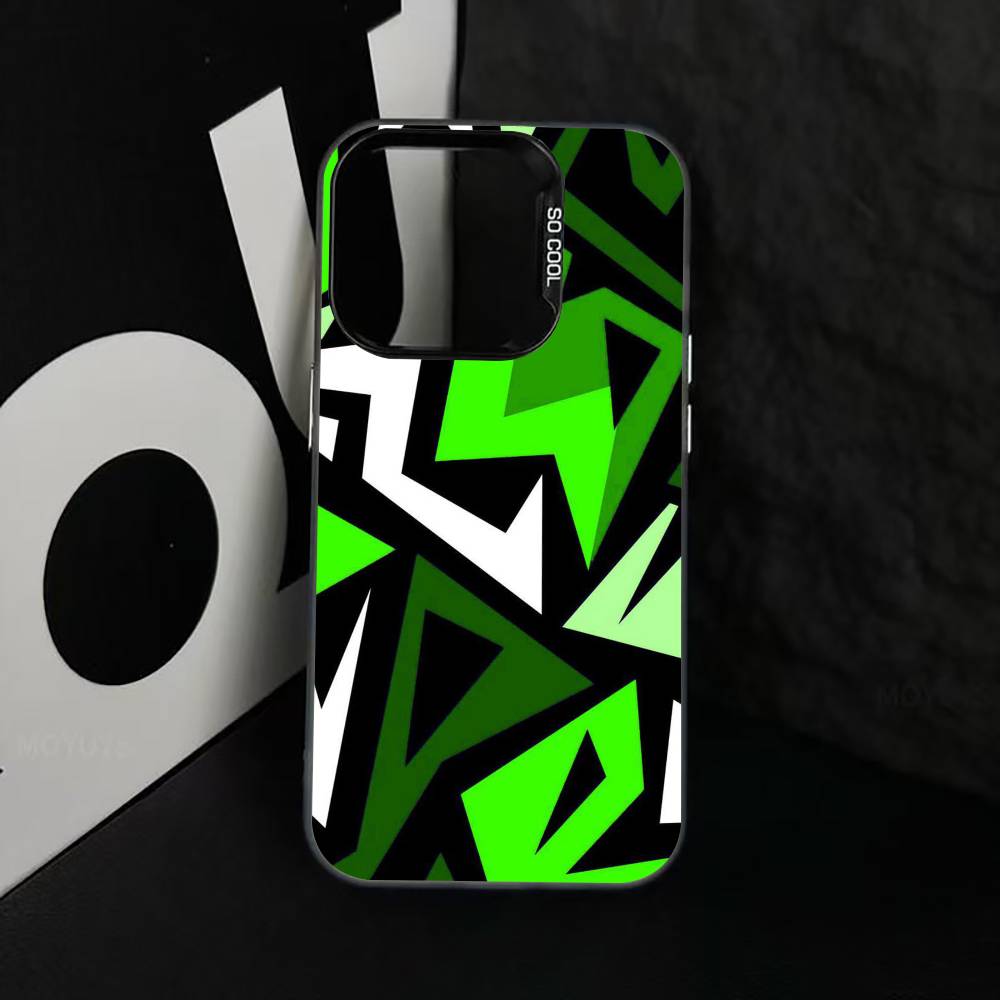 Geometric figure Phone Case For iPhone 17,16,15,14,13,12,11 Plus,Pro Max,XS,Colorful Silver Phone case Funda Cover