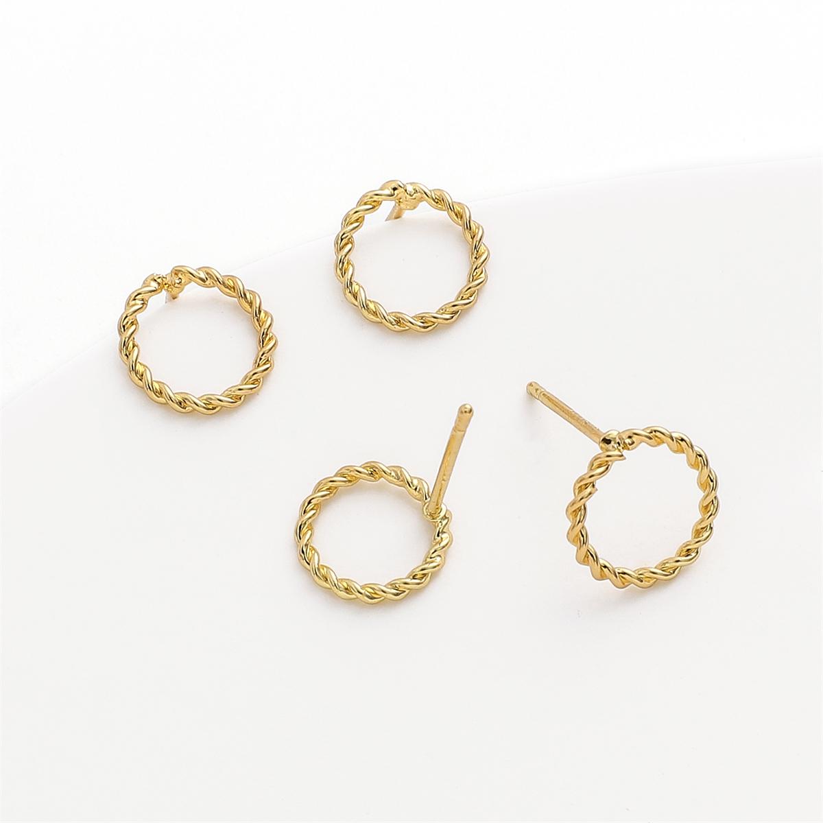 

Медные геометрические серьги для изготовления ювелирных изделий своими руками, аксессуары для рукоделия 10mm