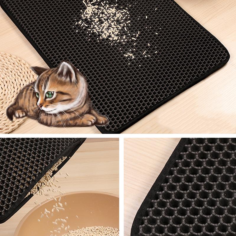 Traps litter from cats paws and litter from box