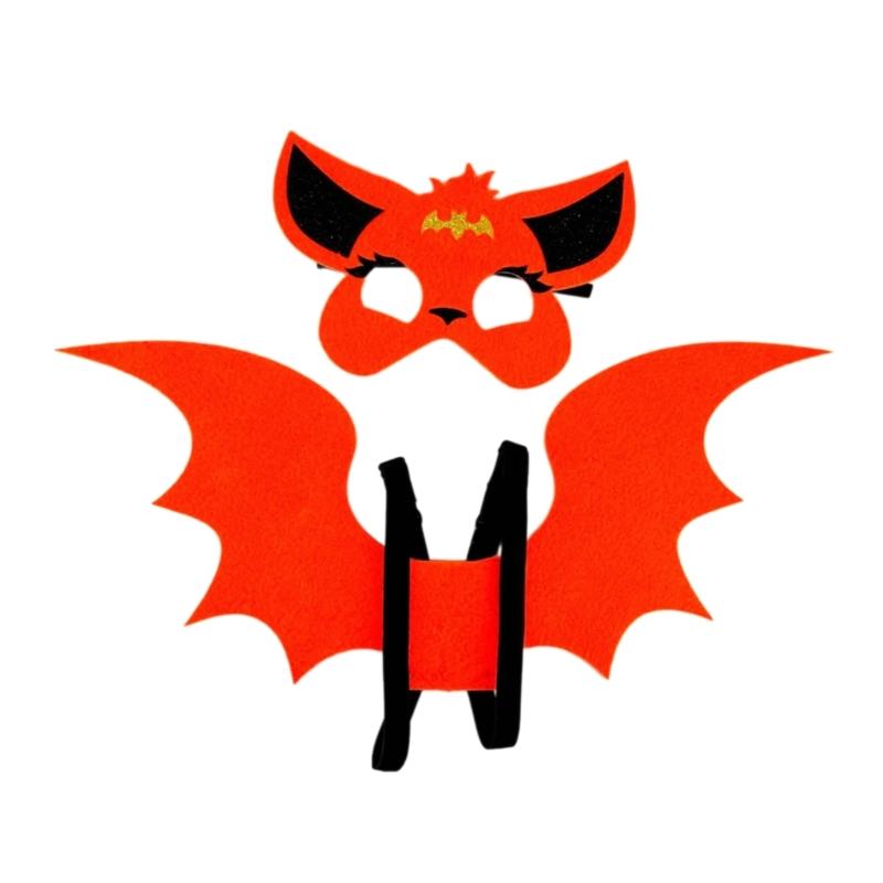Halloween Bat Dress up Costume Accessories for Adult Kids, Including Bat Wing, Bat Mask