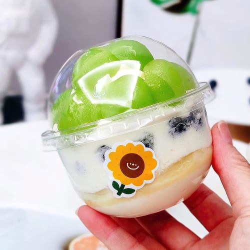 Emuia Clear Dome-Lid Disposable Plastic Parfait Cups, Food-Grade PP, 3 Sizes (250ml/360ml/500ml), Dessert Cups with Spoons, Perfect for Parties, Weddi