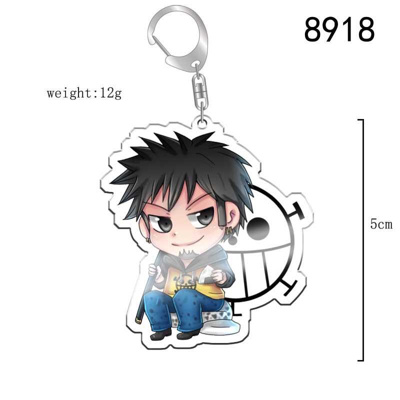 Acrylic Key Chain for One Piece Monkey D. Luffy Franky Trafalgar Law Bepo Nico Robin Acrylic Key Buckle Anime Peripheral Pendant