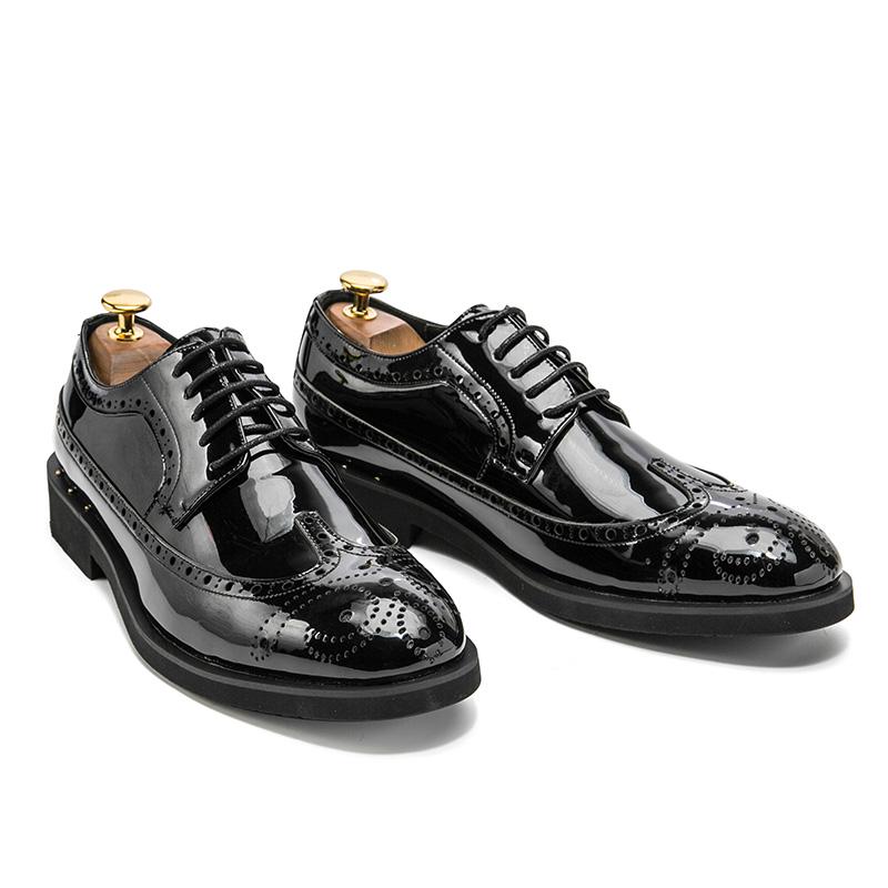 

Кожаная обувь для мужчин Натуральная кожа Обувь больших размеров Высококачественная дизайнерская формальная обувь Повседневная обувь Для бизнеса 46 чёрный