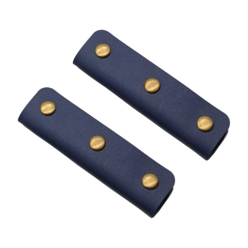 2 Pieces Leather Handle Wrap for Handbags Bucket Bags Luggage Grips with Buckle Suitcase Bag Handle Covers Sleeve