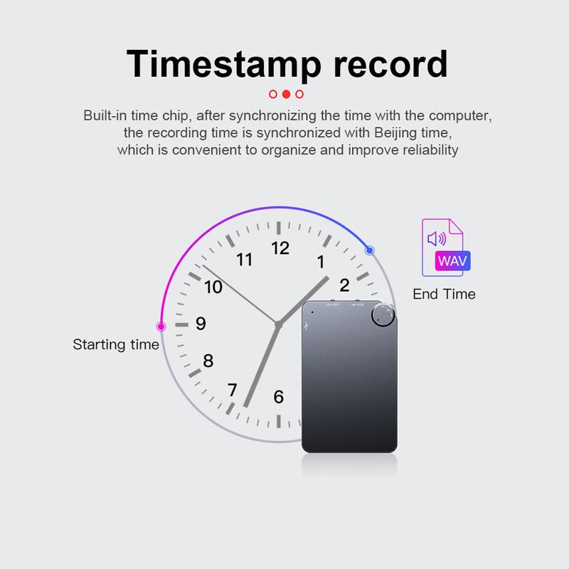 Ultra-Thin Card Mini Activated Digtal Voice Recorder 4-64GB Noise Reduction USB Flash Drive Dictaphone Sound Record MP3 Player