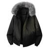 Baumwolljacke mit Kapuze Herren Pelzkragen Baumwolljacke Herren Kapuzen-Arbeitsjacke Herren Winter-Fleecejacke