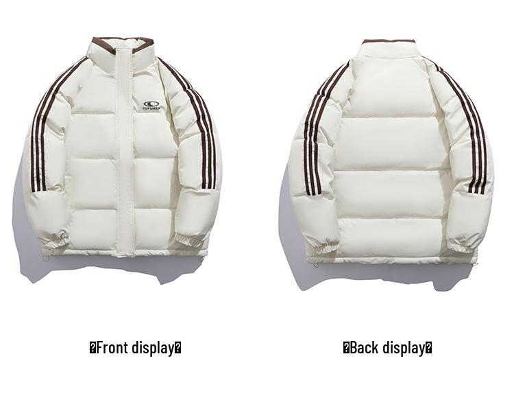 Women's 2025 Striped Stand Collar Winter Cotton Jacket