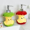 Stylish Ceramic Liquid Soap Container With Press Pump Lovely Fruit Core Soap Dispenser For Home Bathroom Countertop Organizing