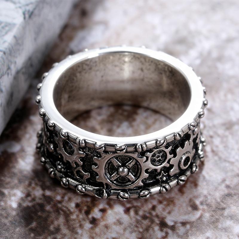 Creative Gear Fashion Unisex Temperament Ring European and American Personality Versatile High-end Ring