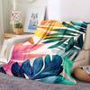 1pc Tropical Leaves Blanket Warm, Cozy, And Soft, Suitable for Sofas, Beds, Cars, And Office Use.Perfect for Camping And Travel, Making It a Great Gif