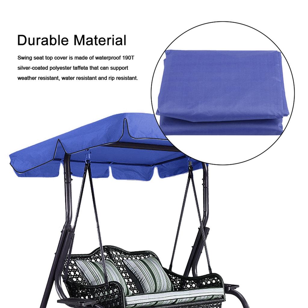 Swing Top Cover Replacement Outdoor Waterproof Dustproof Garden Swing Chair Protector