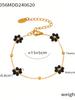 1 Set Vintage British Style Stainless Steel Zircon Set with Natural Stone Beads and Flower Decoration, Women's Zircon Gift
