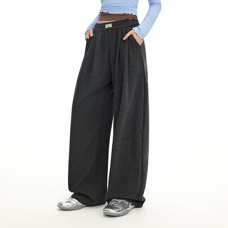 unifree Cozy Straight-Leg Drapey Trousers