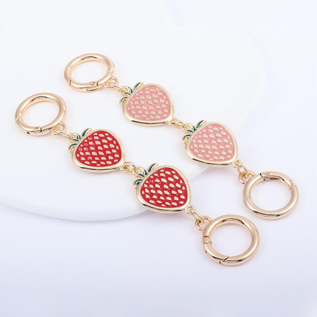Bag Extension Chain Strawberry Shape Purse Chain Strap Bag Chain Strap Extender Metal Replacement Chains Bag Accessories