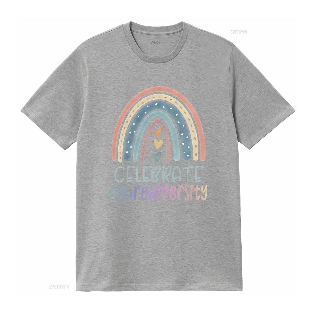 Mens CELEBRATE NEURODIVERSITY Mental Health Autism Awareness  T Shirt Black X Large vintage Washed streetwear Stylish Soft