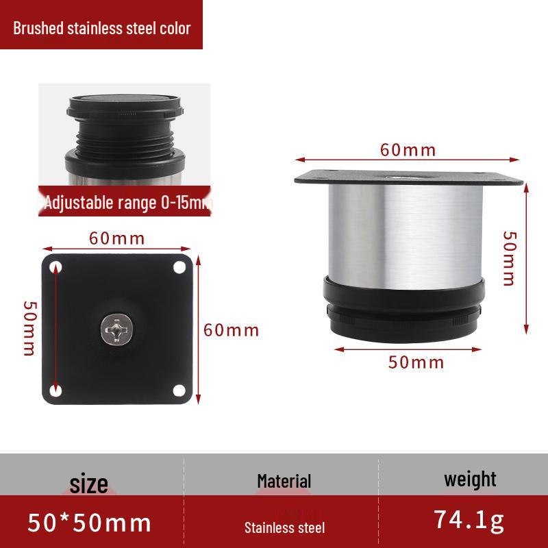 

Adjustable Stainless Steel Furniture Legs for Cabinets, Sofas, Tables, and Wardrobes