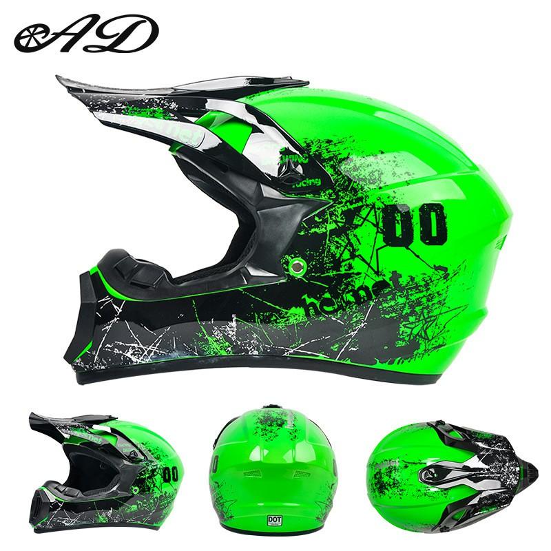 DOT Certified Full Face Off-Road Motorcycle Helmet Dirt Bike ATV Trail Riding Safety Gear