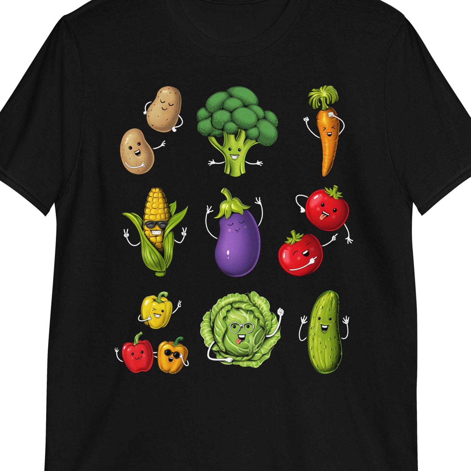 Vegetables Vegan T-Shirt: Vegetarian Plants Based Diet Tee 130