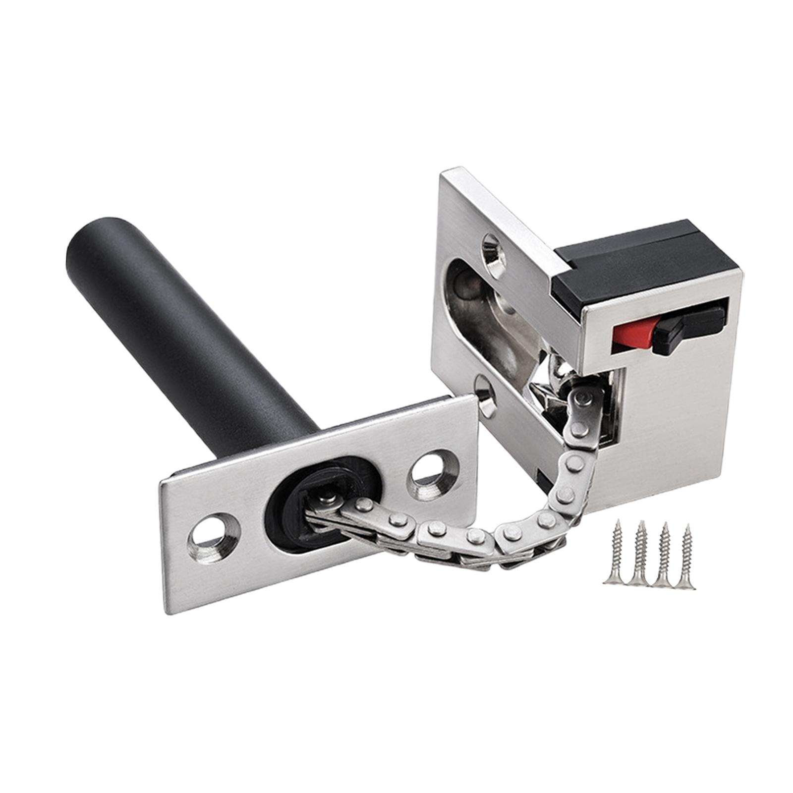 

Door Chain Lock Fittings Door Mount Anti Stole Press Lock Easy Installation Thickened Door Security Chain Lock for Hotel Home