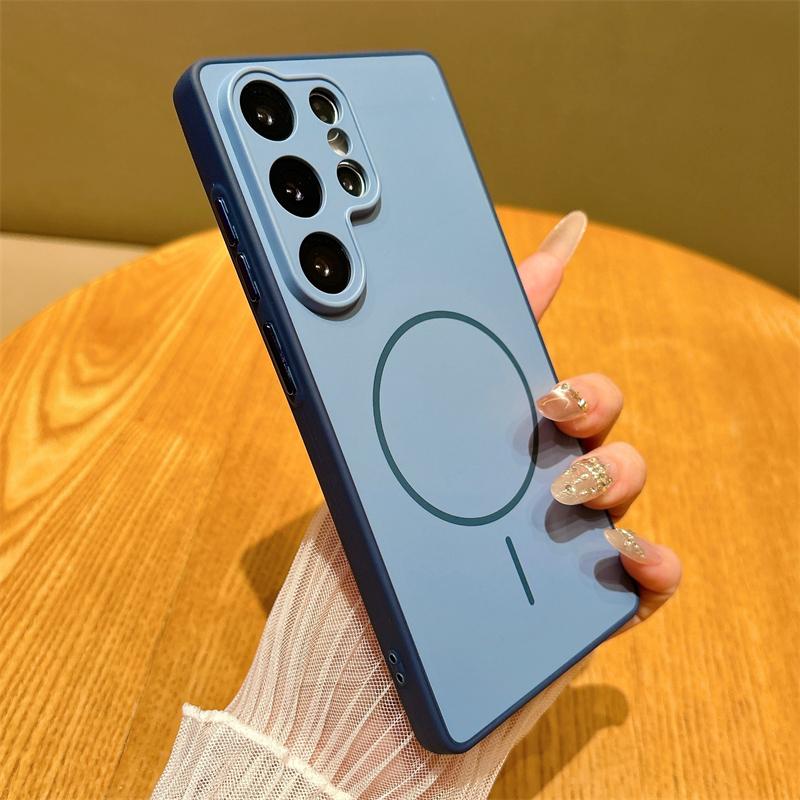 Luxuriöses Mattes Magnetisches Kabelloses Ladecase für Samsung A56 A26 A17 S26 S25 S24 S23 FE Plus S22 Ultra für Magsafe Bumper Hülle