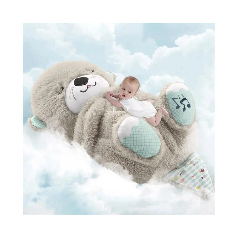 Βρεφικά βελούδινα παιχνίδια μιούζικαλ Breathing Otter Sleep και Playmate Otter με γεμιστά μωρά με ελαφρύ ήχο Νεογέννητα Αισθητήρια Άνετα Δώρα για μωρά