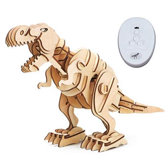 3D Wooden Puzzle Dinosaur Series Tyrannosaurus with Japanese Instructions Tsukurundesu® Battery-Operated (D200 (Large))