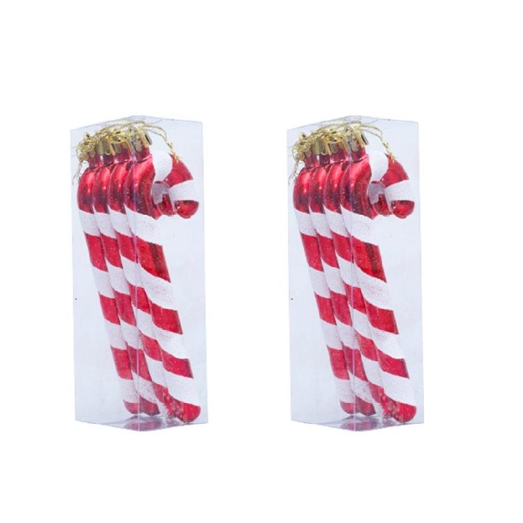 Christmas Candy Canes Pendant Enhancements Plastic Weather Resistant Decorative Rings For Tree Decorations