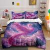 Fantasy Phoenix Art Decor Set Bedding Set With 1 Duvet Cover 2 Pillowcases Single Double King Queen, Gift